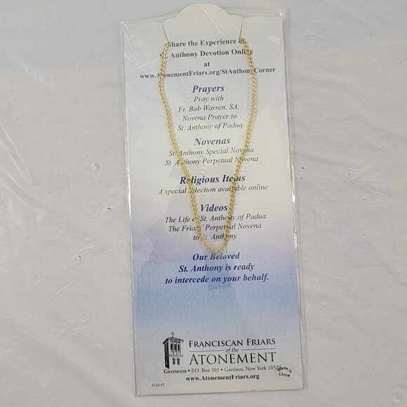 Catholic Prayer Jewelry Pray For Us ST. ANTHONY Religious Jewelry Accent - Picture 2 of 14